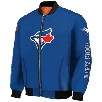 personalized toronto blue jays chevron arrow blue bomber jacket best selling