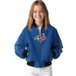 personalized toronto blue jays chevron arrow blue bomber jacket best selling