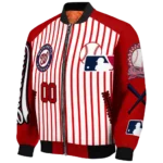 personalized washington nationals eagle baseball red white bomber jacket best selling