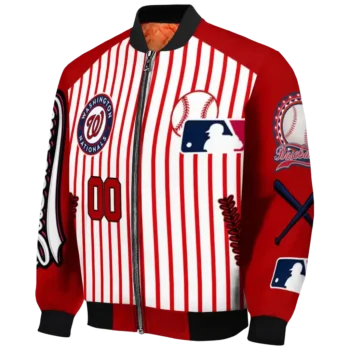personalized washington nationals eagle baseball red white bomber jacket best selling