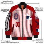 personalized washington nationals eagle baseball red white bomber jacket best selling