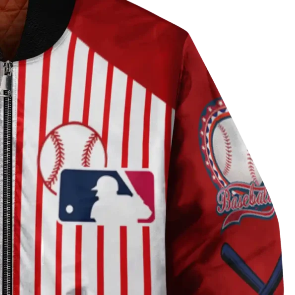 personalized washington nationals eagle baseball red white bomber jacket premium grade