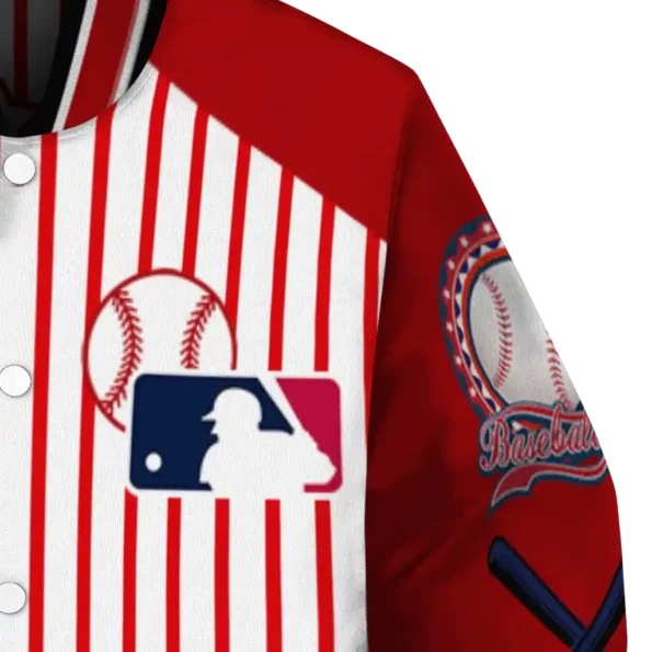personalized washington nationals eagle baseball red white varsity jacket premium grade