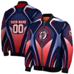 personalized washington nationals mesh chest red crocs black bomber jacket best selling