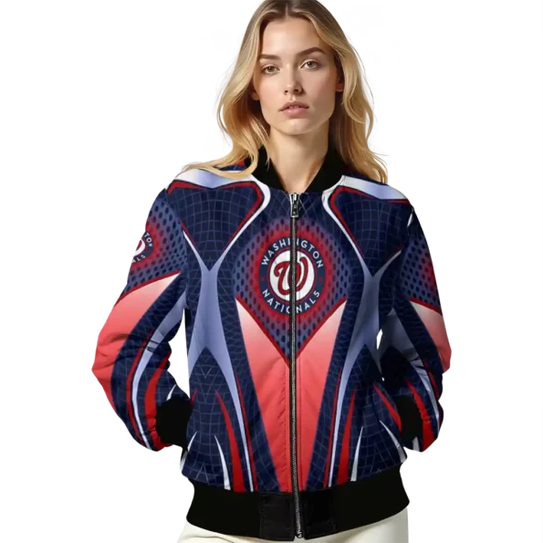 personalized washington nationals mesh chest red crocs black bomber jacket latest model