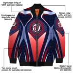personalized washington nationals mesh chest red crocs black bomber jacket best selling