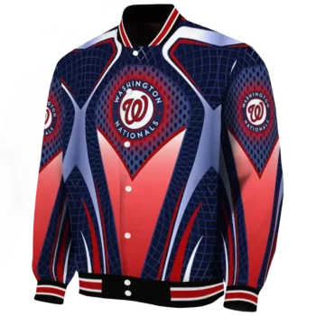 personalized washington nationals mesh chest red crocs black varsity jacket best selling