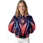 personalized washington nationals mesh chest red crocs black varsity jacket best selling