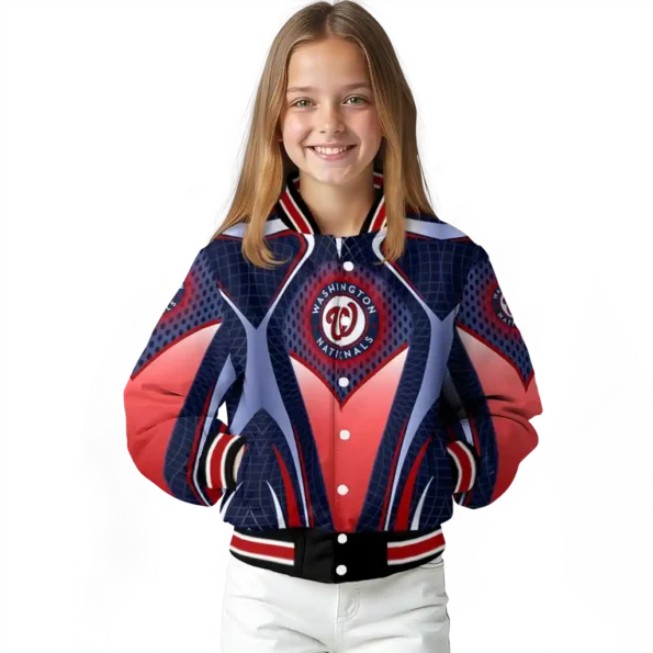 personalized washington nationals mesh chest red crocs black varsity jacket top rated