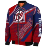 personalized washington nationals star burst red bomber jacket best selling