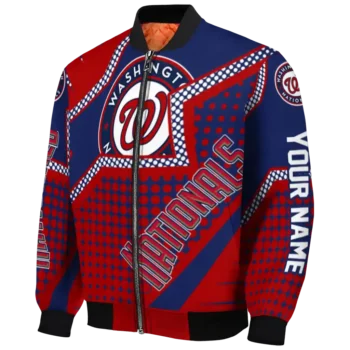 personalized washington nationals star burst red bomber jacket best selling