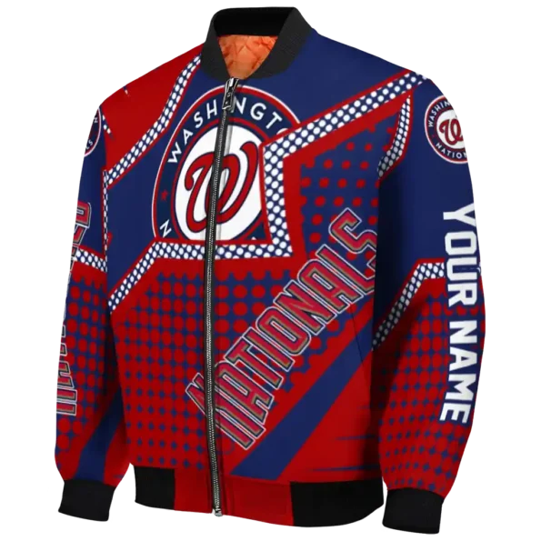 personalized washington nationals star burst red bomber jacket best selling