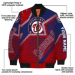 personalized washington nationals star burst red bomber jacket best selling