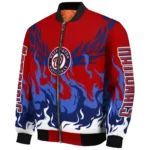 personalized washington nationals winged blaze red white bomber jacket best selling