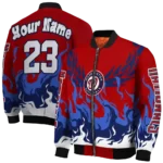 personalized washington nationals winged blaze red white bomber jacket best selling