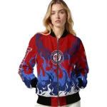 personalized washington nationals winged blaze red white bomber jacket best selling