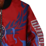 personalized washington nationals winged blaze red white bomber jacket best selling