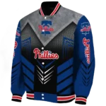 philadelphia phillies arrow layer blue black varsity jacket best selling