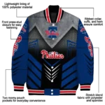 philadelphia phillies arrow layer blue black varsity jacket best selling
