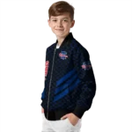 philadelphia phillies triple side stripes blue black bomber jacket best selling