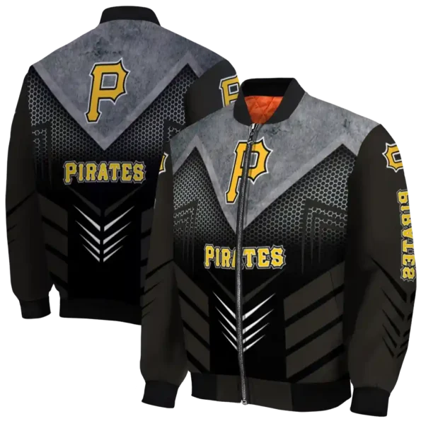 pittsburgh pirates arrow layer black bomber jacket fashion forward