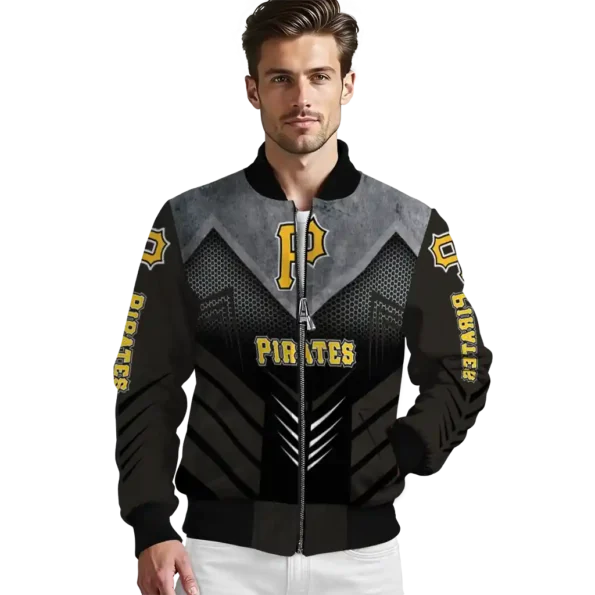 pittsburgh pirates arrow layer black bomber jacket high quality