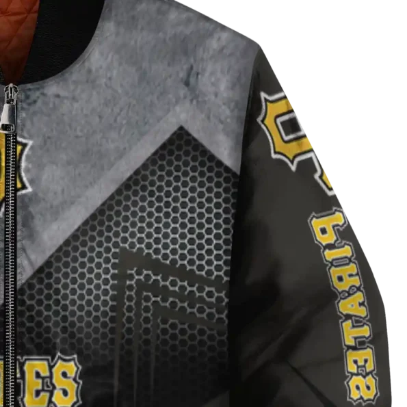 pittsburgh pirates arrow layer black bomber jacket premium grade
