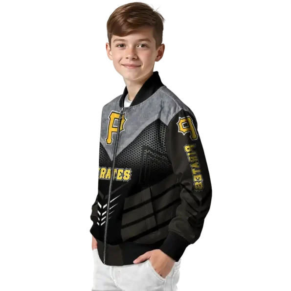 pittsburgh pirates arrow layer black bomber jacket trendy