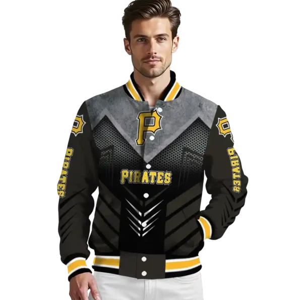 pittsburgh pirates arrow layer black varsity jacket high quality