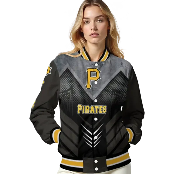 pittsburgh pirates arrow layer black varsity jacket latest model