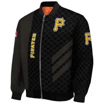 pittsburgh pirates triple side stripes black bomber jacket best selling