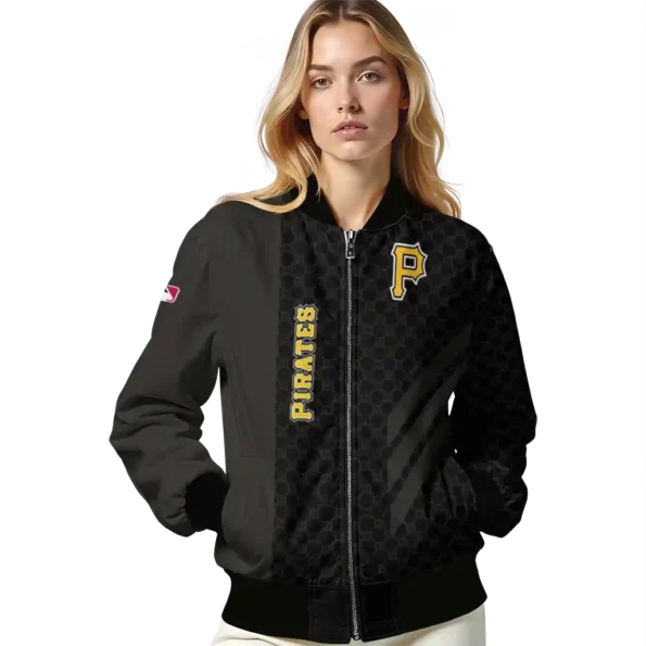 pittsburgh pirates triple side stripes black bomber jacket latest model