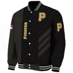 pittsburgh pirates triple side stripes black varsity jacket best selling