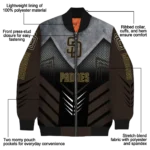 san diego padres arrow layer brown black bomber jacket best selling