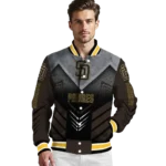 san diego padres arrow layer brown black varsity jacket best selling