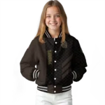 san diego padres triple side stripes brown black varsity jacket best selling