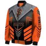 san francisco giants arrow layer orange black bomber jacket best selling