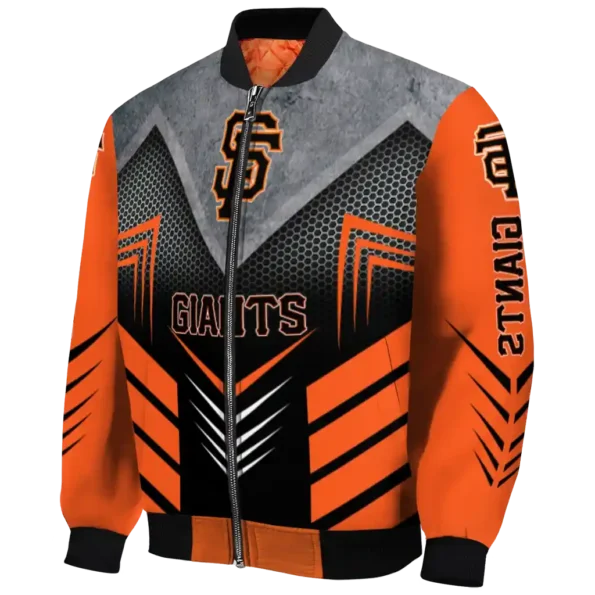 san francisco giants arrow layer orange black bomber jacket best selling