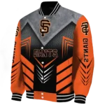 san francisco giants arrow layer orange black varsity jacket best selling