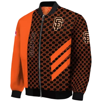 san francisco giants triple side stripes orange black bomber jacket best selling
