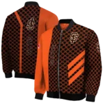 san francisco giants triple side stripes orange black bomber jacket best selling
