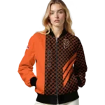 san francisco giants triple side stripes orange black bomber jacket best selling
