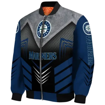seattle mariners arrow layer navy blue black bomber jacket best selling