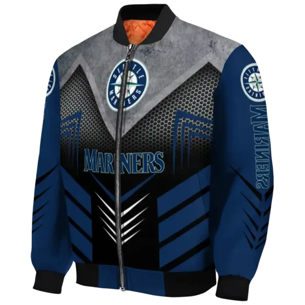 seattle mariners arrow layer navy blue black bomber jacket best selling