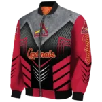 st louis cardinals arrow layer red black bomber jacket best selling