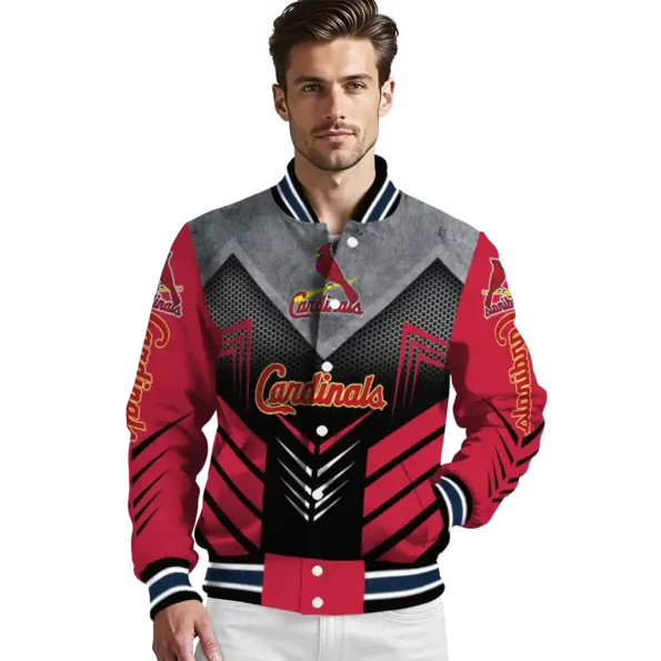 st louis cardinals arrow layer red black varsity jacket high quality