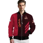 st louis cardinals triple side stripes red black bomber jacket best selling