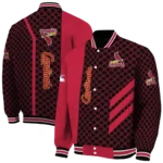 st louis cardinals triple side stripes red black varsity jacket best selling