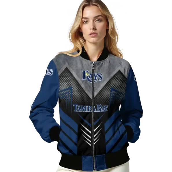 tampa bay rays arrow layer navy black bomber jacket latest model