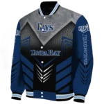 tampa bay rays arrow layer navy black varsity jacket best selling